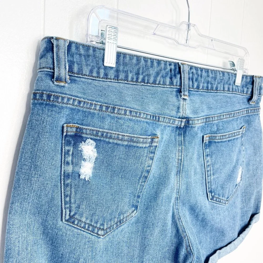 Forever 21 Distressed Button Fly Jean Shorts Size 12
